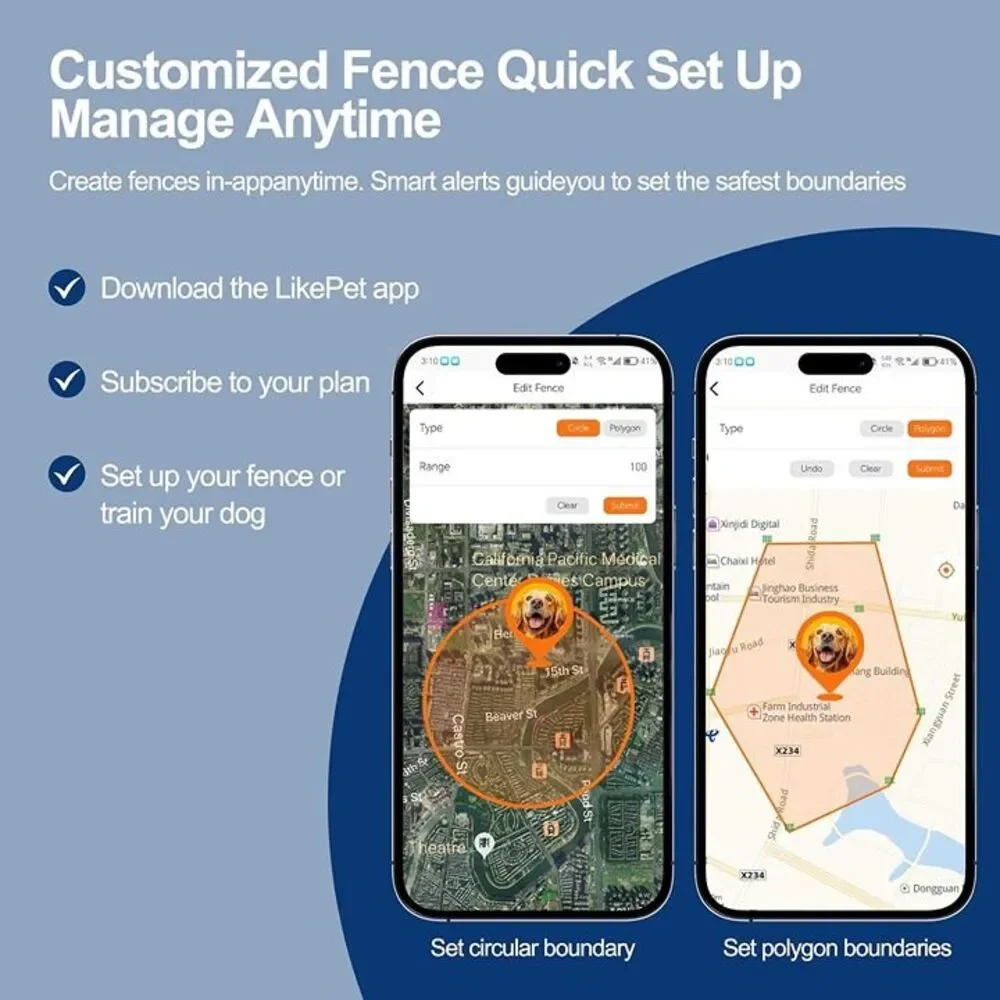 Wireless Dog Fence, GPS Dog Collar Fence System